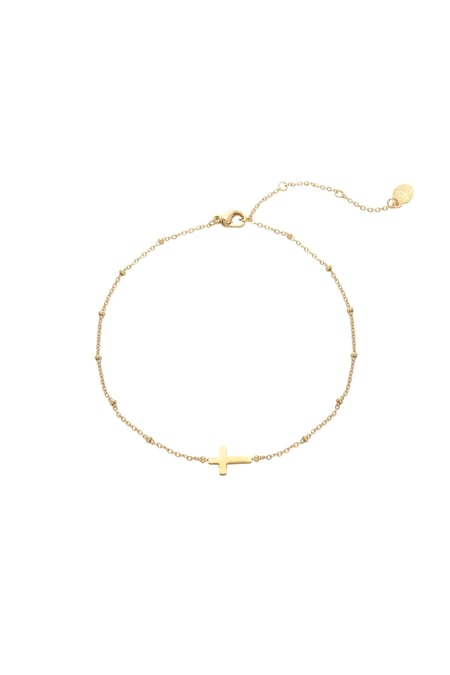 Bracelet Classic Cross Gold Color Stainless Steel 2