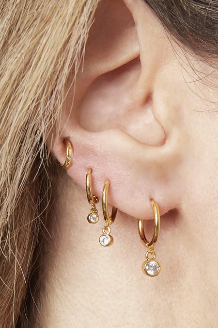 Earrings Shine On Silver Color Copper