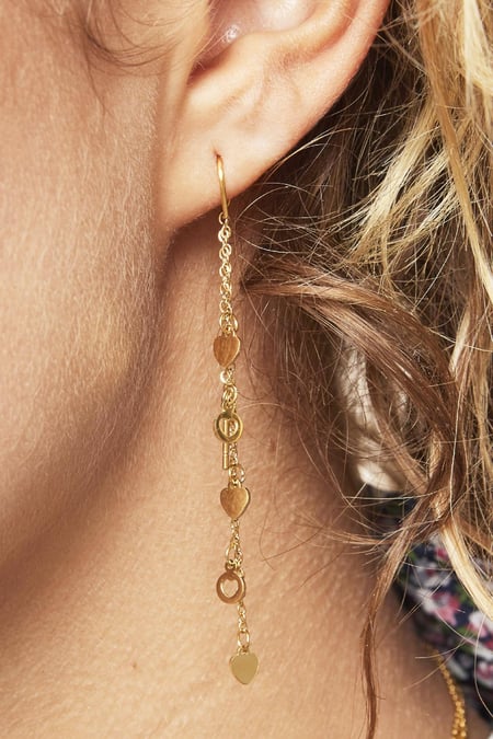 Earrings From the Heart Silver Color Stainless Steel