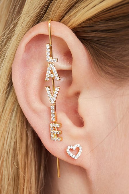 Oreille sur chenilles La Vie Argenté Cuivré