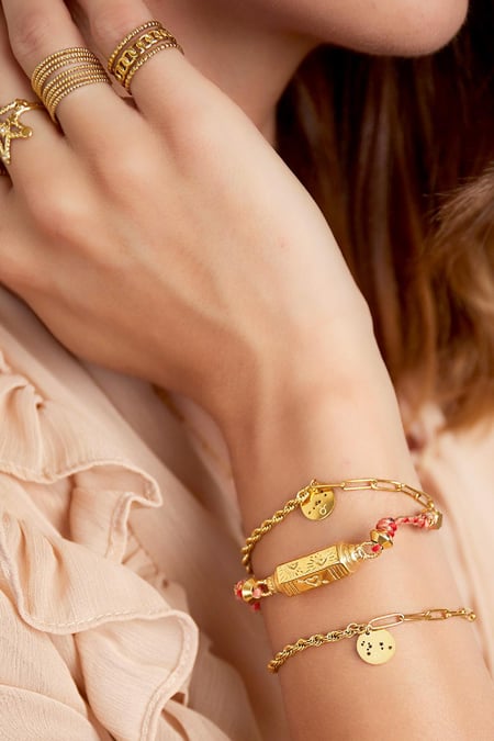 Bracelet love Blue Polyester