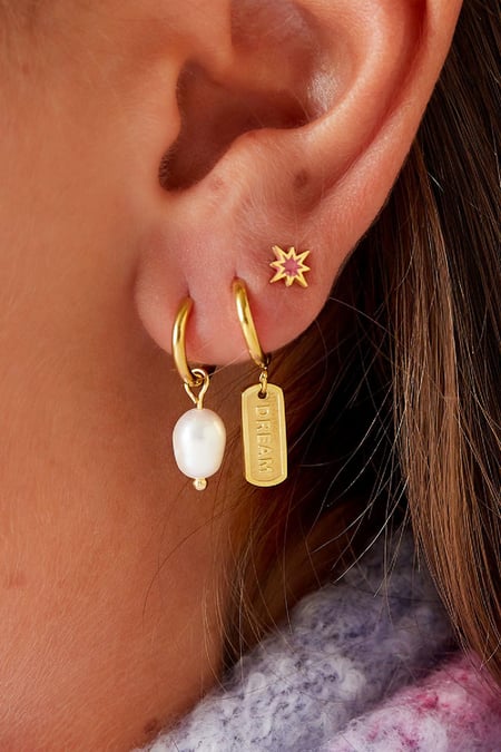 stainless steel trio earring set