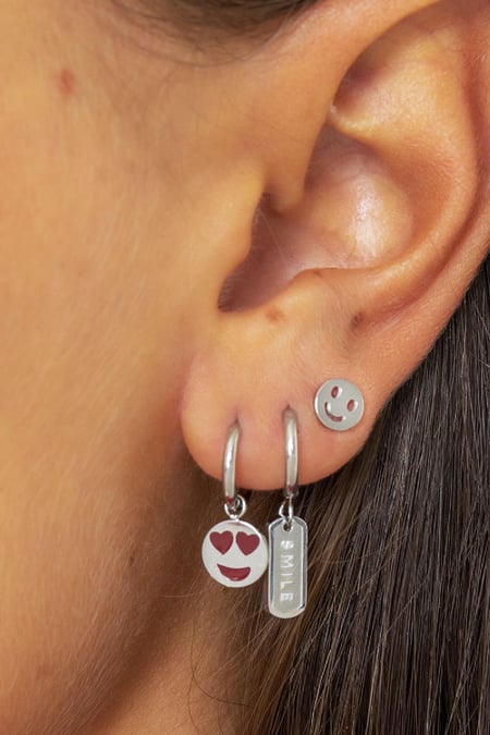 stainless steel trio earring set