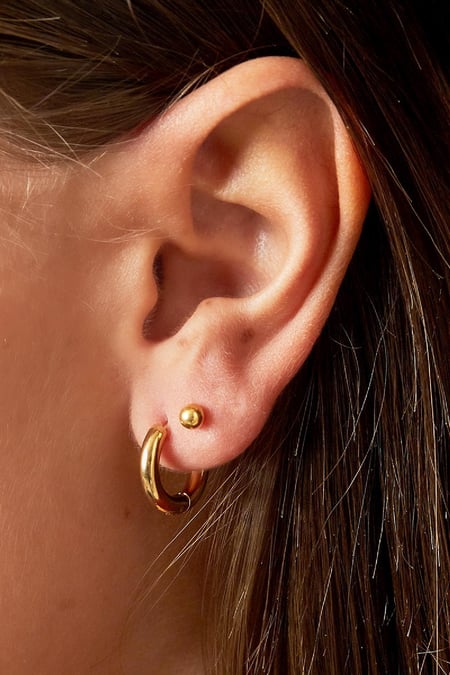 Earrings hoops Silver Color Stainless Steel