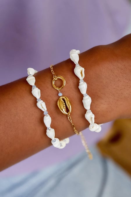 Shell bracelet - Beach collection Gold Color Stainless Steel