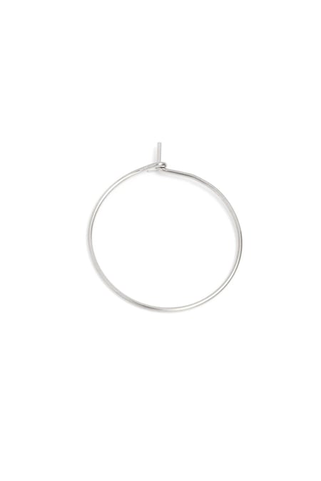 Creoles set Hoop model 4 Silver Color Stainless Steel