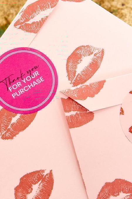 Stickers Merci rose Rosé Paper