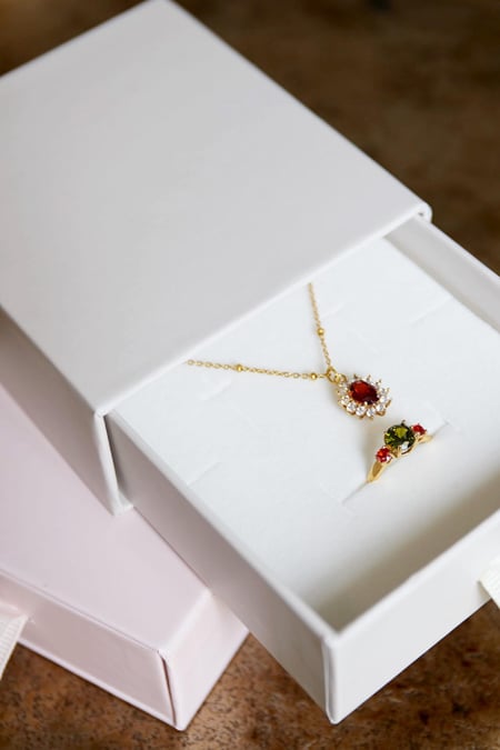 Boîte à bijoux extensible Rose Paper