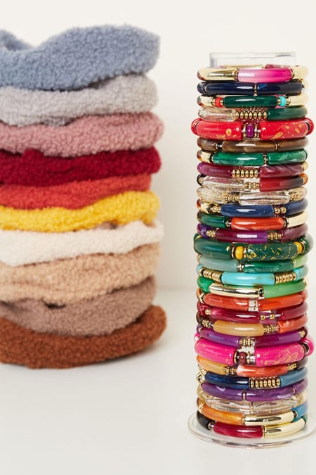 Display armbandjes rond Zwart Acryl