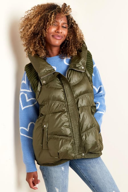 Body warmer automne Olive verte M