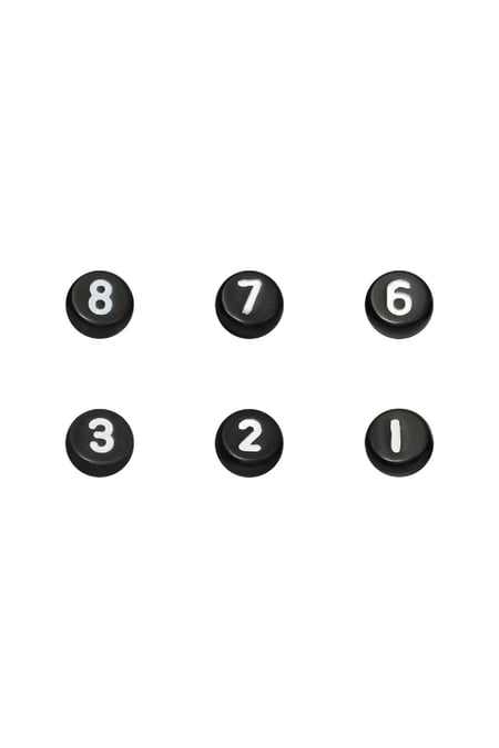 Beads Number 0 - 4MM Zwart Plastic