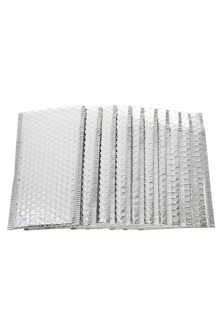 Sobres de envío “Fiesta” 25x15 Plata Plástico 2
