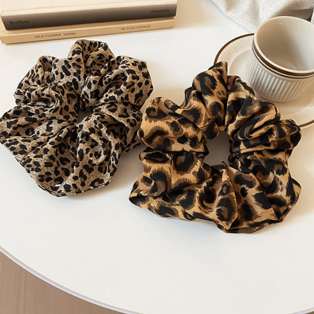 1 Piece Retro Leopard Polyester Scrunchies 2