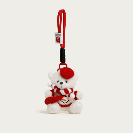 1 Stück Weihnachtsserie Bär Polyesterfaser Damen Taschenanhänger 2
