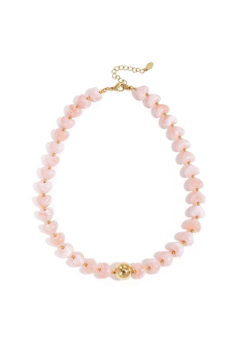 Collier statement orné de perles en forme de cœur 2