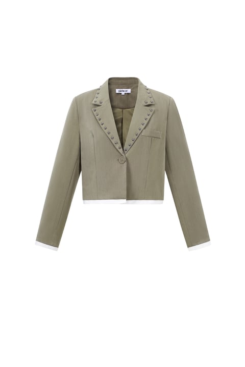 Woven Polyester Fiber Women's Suit Set Fall/Winter Street Solid Color 2