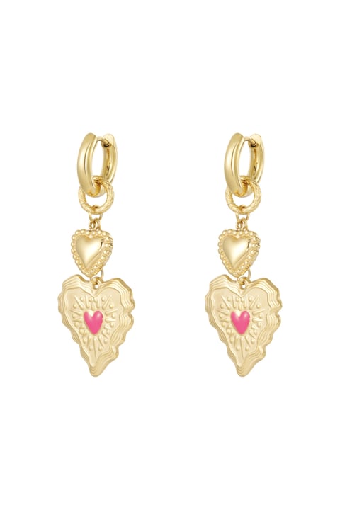 Boucles d&#39;oreilles pendantes en acier inoxydable, style cœur, décontractées, simples et quotidiennes, bijoux pour femmes 2