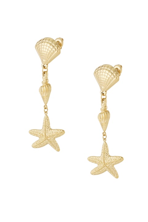 Triple shell Earrings 2