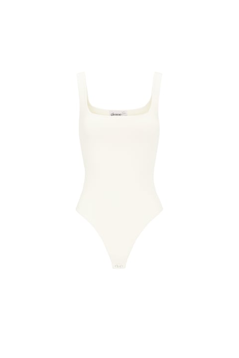 Knitted Nylon Shapewear Bodysuit Basic Solid Color 2