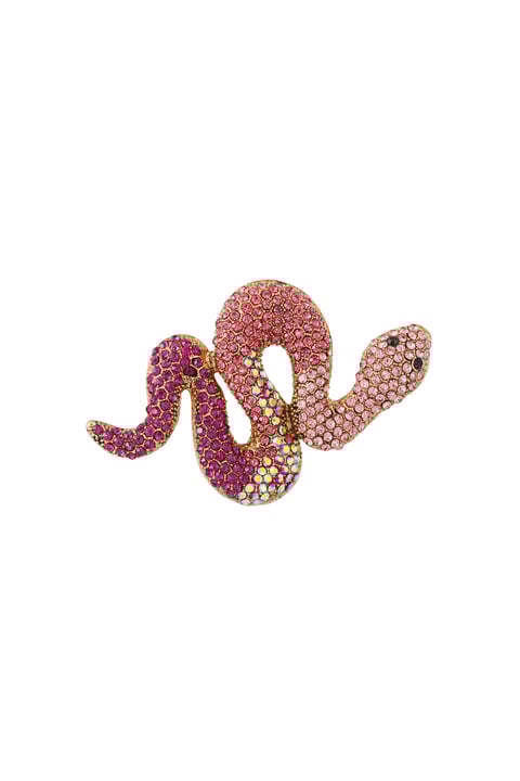 Snake Brooch - Pink & Purple 2