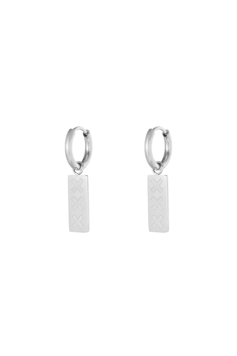 Amsterdam X earrings - Silver Color color 2