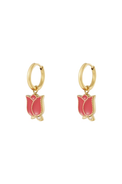 Stainless Steel Drop Earrings Flower Casual Daily Simple Series Women's jewelry 2