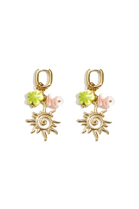 Stainless Steel Drop Earrings Flower Casual Holiday/Beach Romantic Series Women's jewelry 2