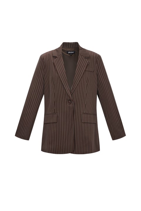 Woven Polyester Fiber Women's Suit Set Elegant Stripes Fall/Winter 2