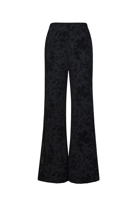 Woven Polyester Fiber Women's Flared Pants Sexy Floral Print 2-piece set 2