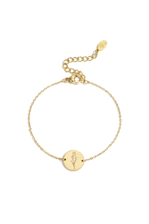 Stainless Steel Charm Bracelets Flower Casual Daily Simple Series Women's jewelry