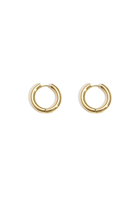 Basic hoop earrings - large Stainless Steel 2