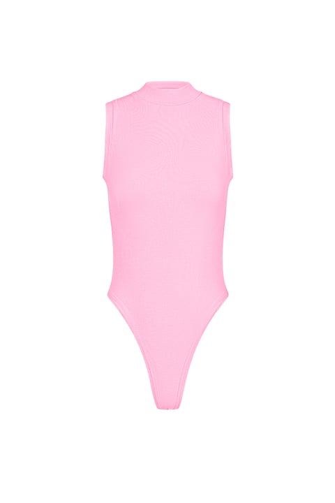 Viscose Women's Sleeveless Bodysuit High Neck Minimalist Design 2