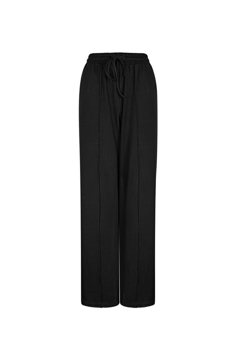 Cotton Women's Wide Leg Pants Comfortable Drawstring Waist 2