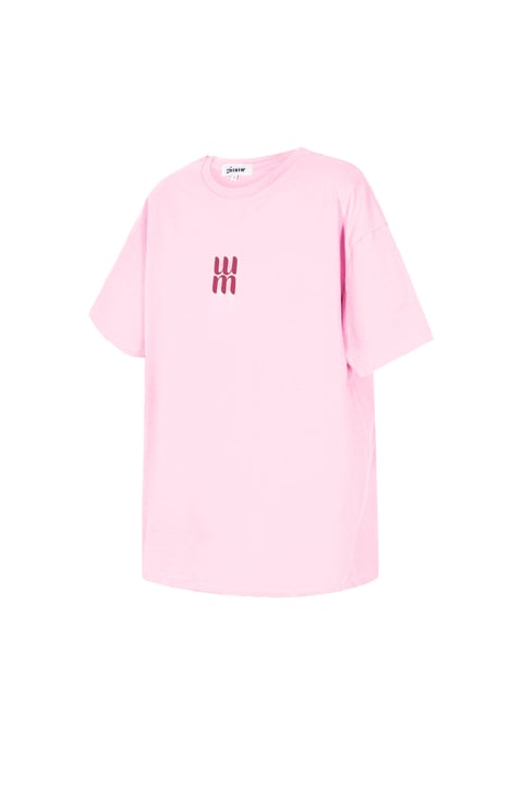 Cotton Women's T-shirt Oversized Minimalist Logo