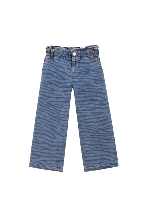 Cotton Denim Pants Casual Zebra Stripes 2