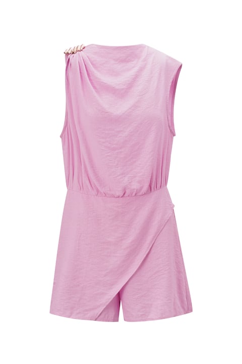 Viscose Women's Mini Dress Asymmetric Draped Design 2