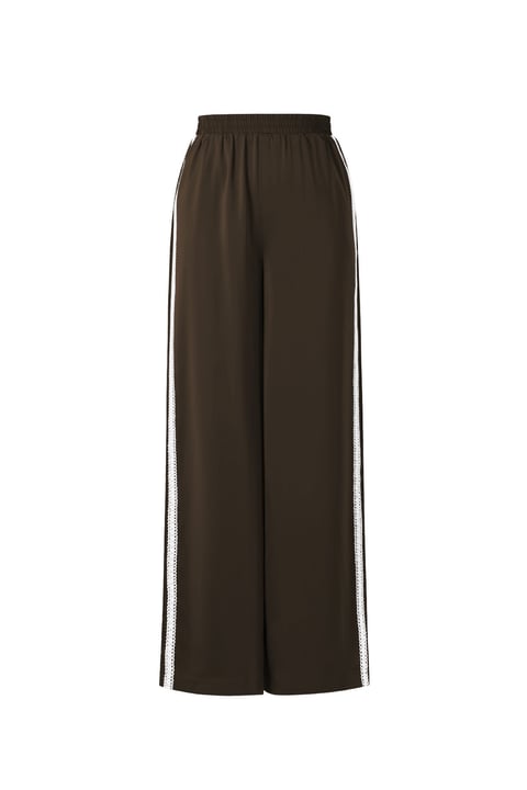 Gewebte Polyesterfaser Damen Gerade Hose Sportlich Farbkontrast 2