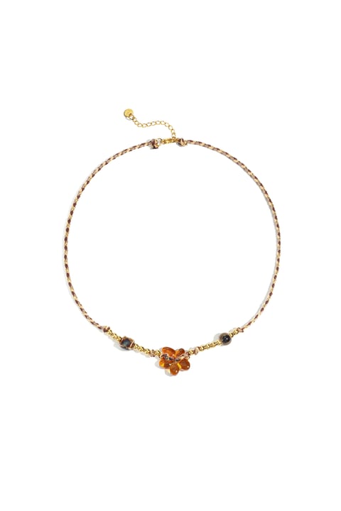 Colliers de perles en polyester, série florale décontractée, simple et quotidienne, bijoux pour femmes 2