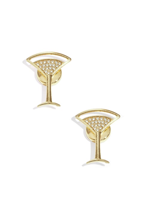 Gemelos de aleación con diseño de dibujos animados, estilo casual y sencillo para uso diario. Joyería para mujer.