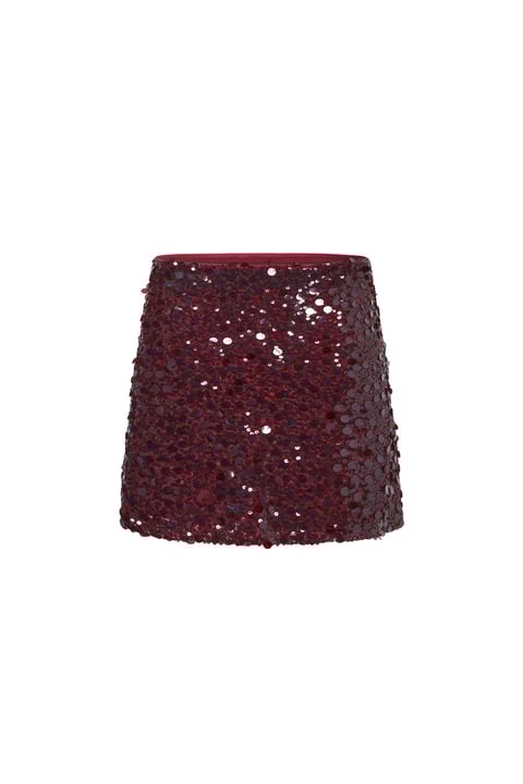 Woven Polyester Fiber Mini Skirt Elegant Sequins Fall/Winter 2