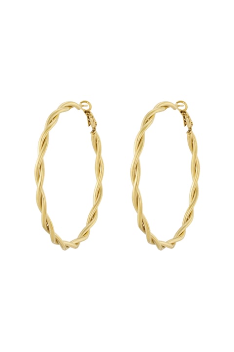 Boucles d'oreilles créoles torsadées 2