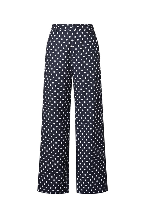 Woven Polyester Fiber Women's Straight Pants Elegant Polka Dots 2