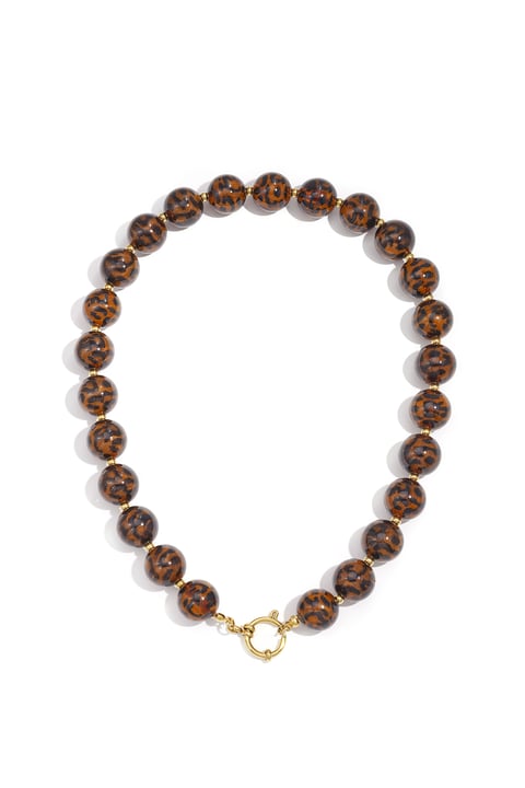 Collane con perline in acrilico, serie retrò, classiche, da donna, 16 mm 2