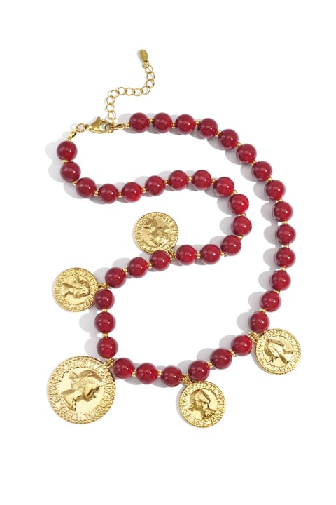 Acrylic Beaded Necklaces Figure Retro Daily Classic Series Women's jewelry 2