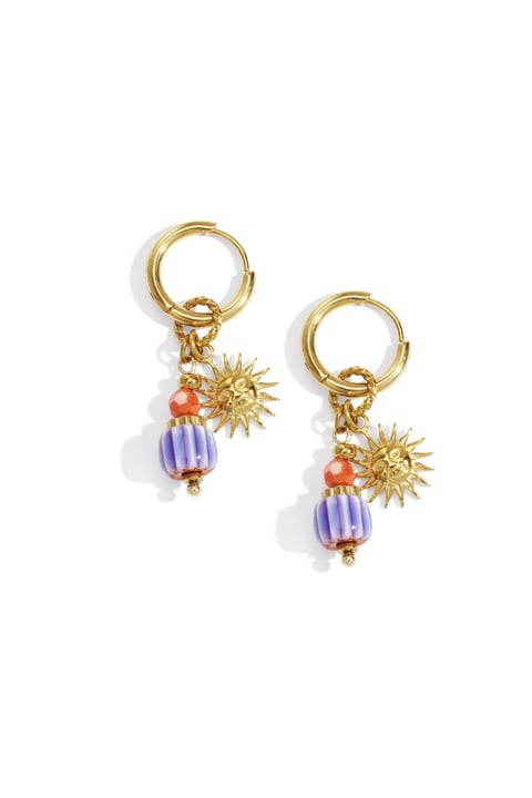 Sun Happy Charm earrings 2