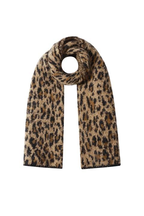Bufandas de invierno con estampado de leopardo, informales, de poliéster, accesorios diarios 2