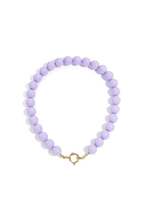 Necklace with large beads and front closure-15mm 2