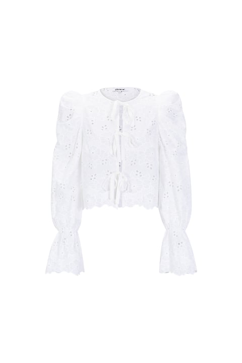 Cotone Tessuto Donna Maglia Lunga Manica Casual Cutout 2