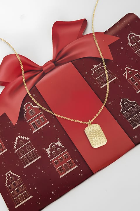 Amsterdam Canal House Stainless Steel Necklace