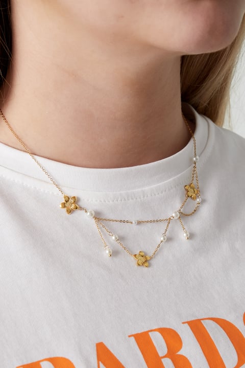 Collana con fiori a doppio problema